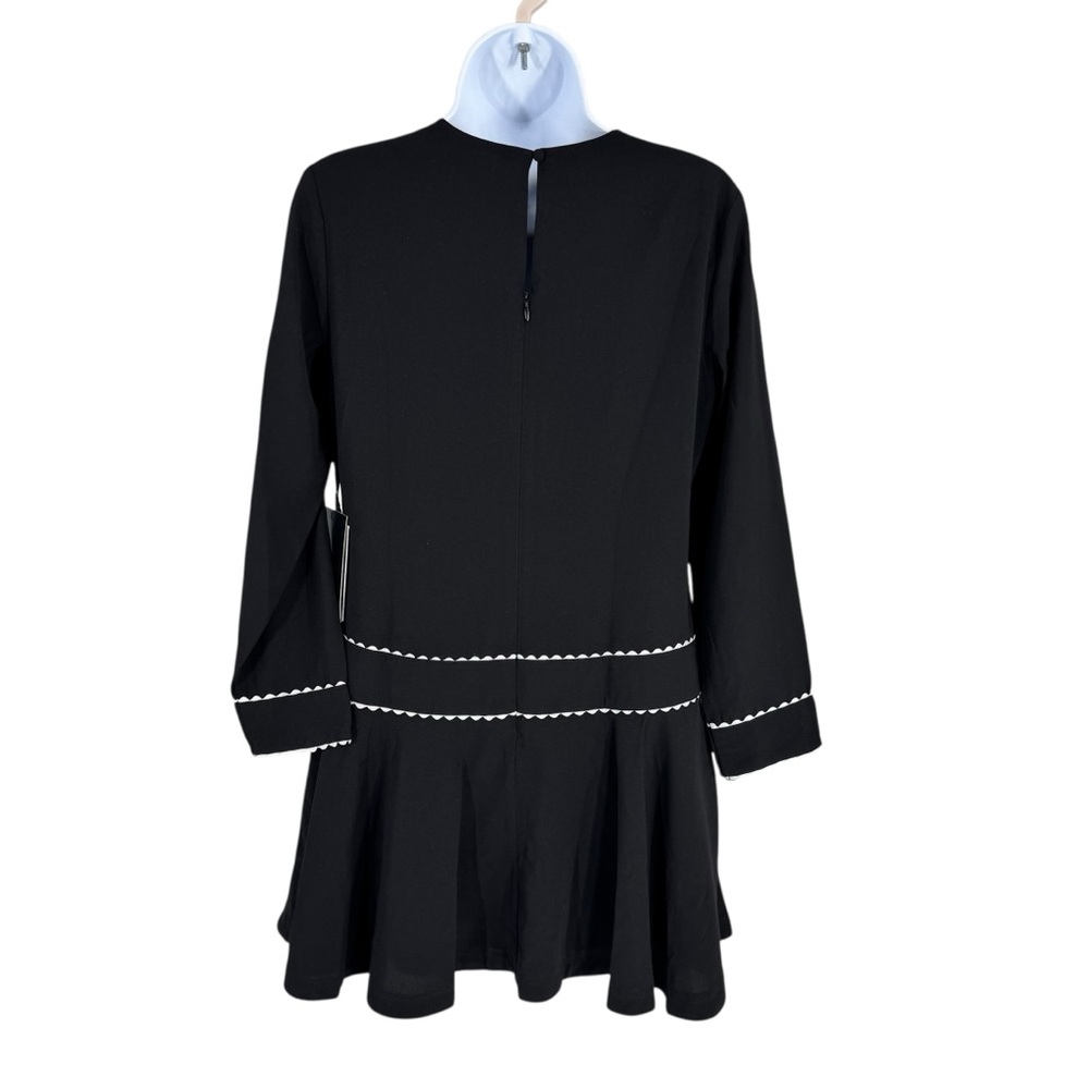 Tuckernuck Isabel Bow Dress Black – Size XS NWT – Bow Mini A-Line Scallop Trim - Picture 5 of 9